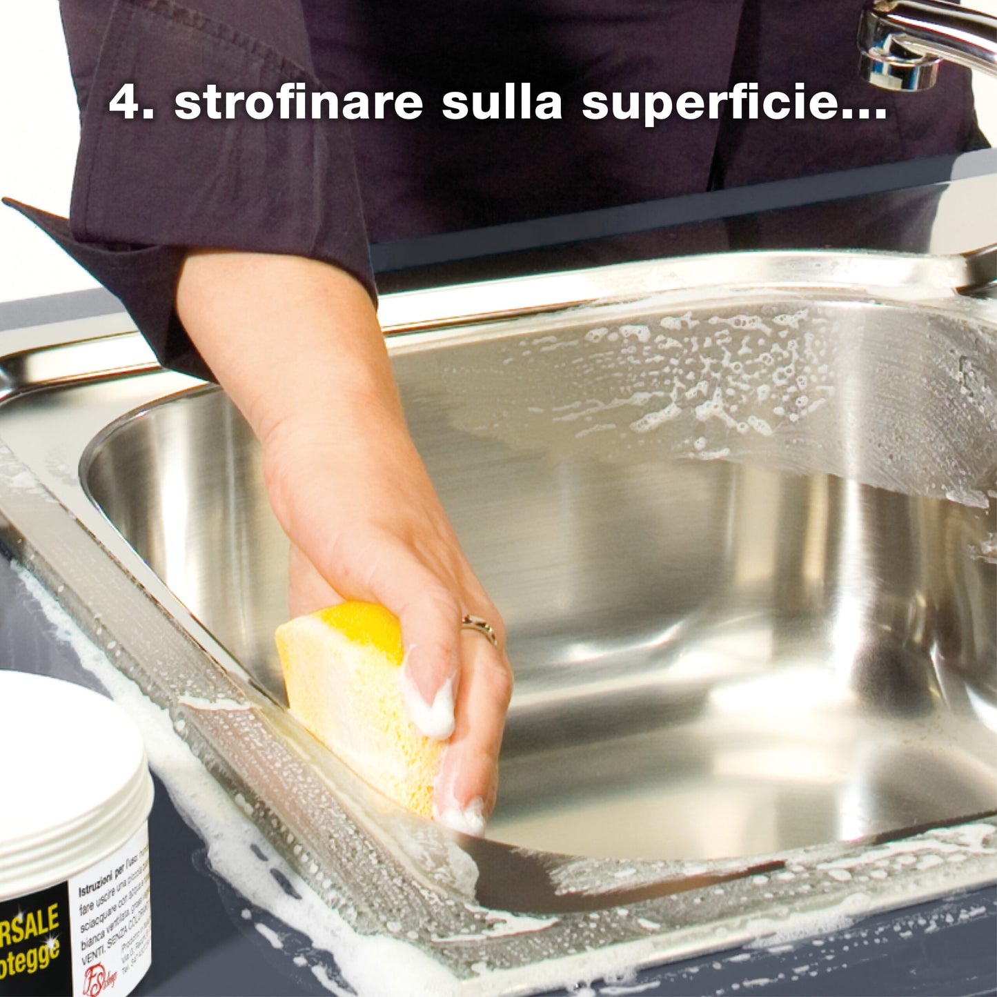 FS shop Detergente Universale 300gr (2pz) e Panno in Carbonio 3 Panni 38X50 e 1 18x14 (1pz)