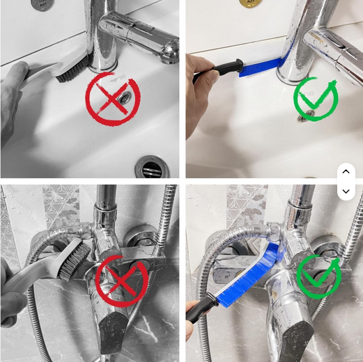 Spazzola per Pulire Doccia, 6 Pezzi, Spazzola Pulizia Fessure per Bagno, Cucina, Toilette, Lavandino, Pavimento, Finestre, Multicolore