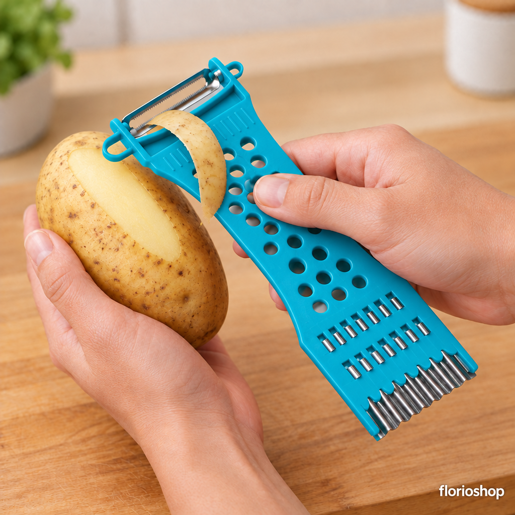 Multifunzione verdura frutta pelapatate grattugia affettatrice a mano doppia testa Cutter cetriolo carota patate coltello cucina gadget per la casa