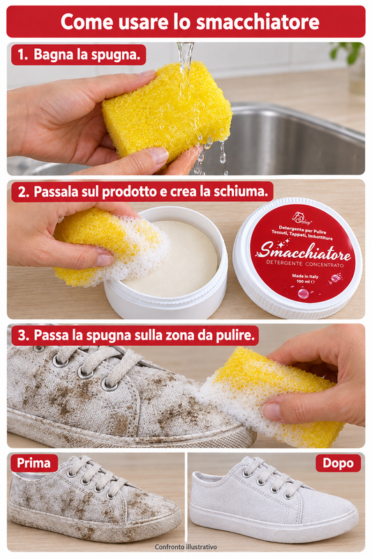 Smacchiatore professionale per tessuti, tappeti e imbottiture (azione profonda)