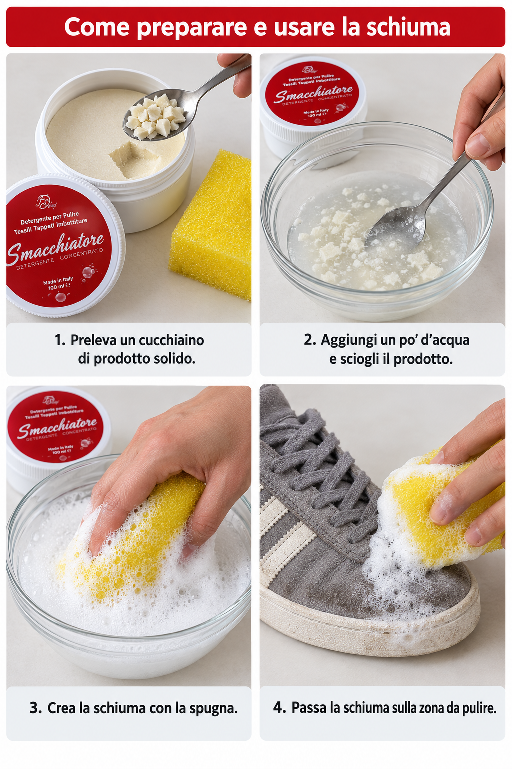 Smacchiatore professionale per tessuti, tappeti e imbottiture (azione profonda)