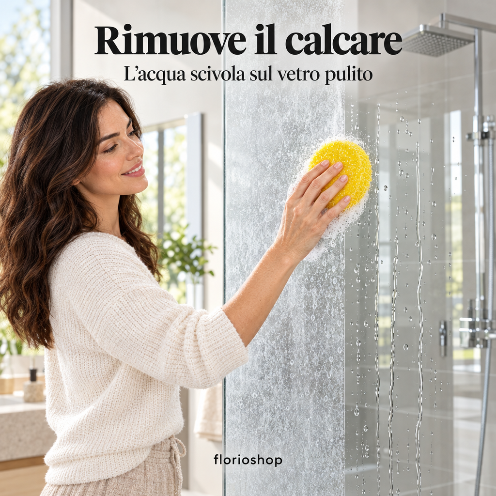 Detergente Universale 700g-PASTA PULENTE LUCIDA PULISCE PROTEGGE .ELIMINA CALCARE DALLA DOCCIA.E' TUTTO BRILLA 2 SPUGNE INCLUSE
