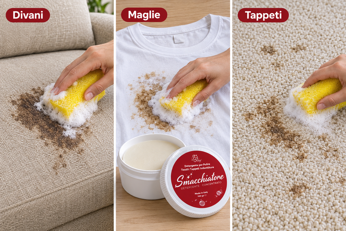 Smacchiatore professionale per tessuti, tappeti e imbottiture (azione profonda)
